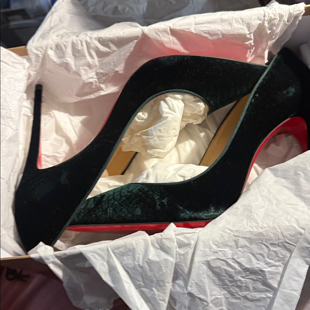 Christian Louboutin Dark Green Heels - Picture 10 of 10
